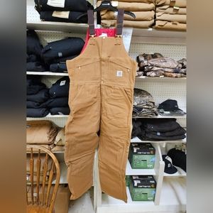 Vintage Carhartt Insulated Brown Duck Bib Overalls